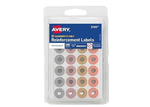 ETIQUETA DE REFUERZO 1/4 COLORES METALICOS